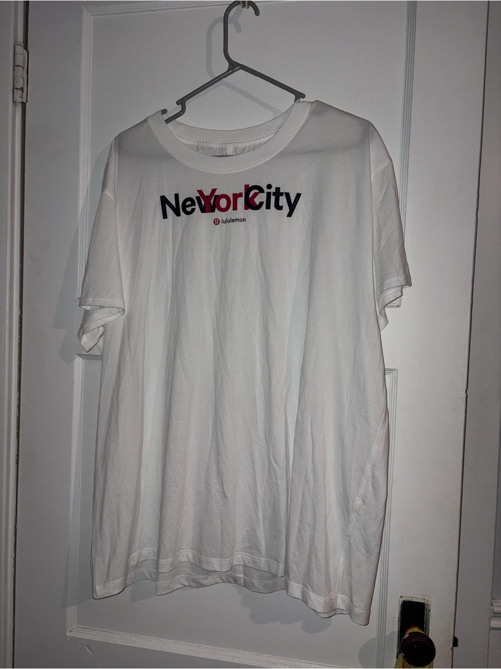 lululemon athletica White 'NewYorkCity' Graphic Tee with Red Accent